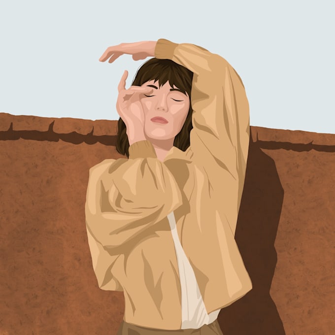 make aesthetic portrait illustration for everyday use
