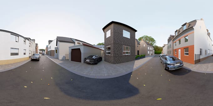 create 3d interior and render panorama 360 for virtual room