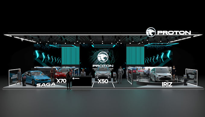 do 3d rendering, stage event design and complete layout