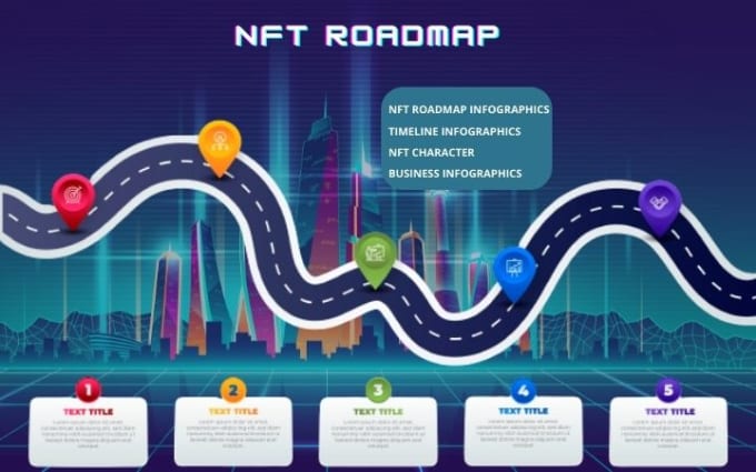 Design nft roadmap roadmap crypto roadmap infographics by Michael