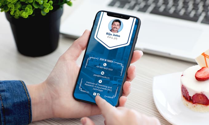 design clickable HTML digital business card