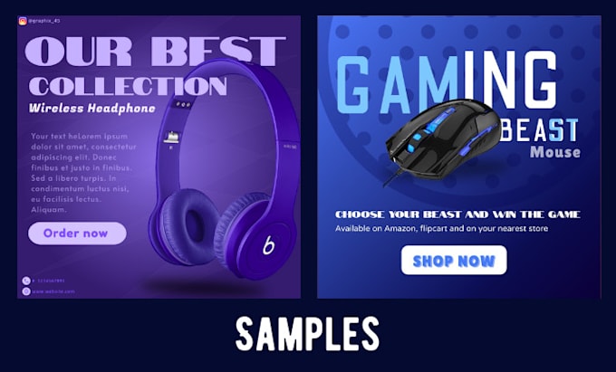 design attractive social media posts, creative ads, banner
