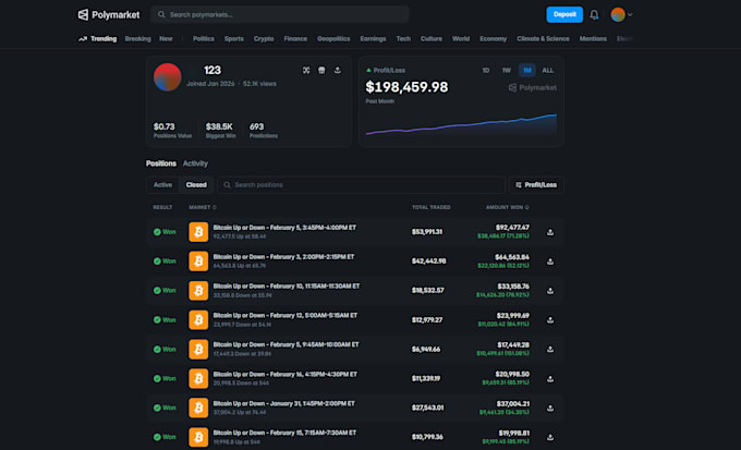 be blockchain developer for polymarket kalshi bot, copy trading, pump fun bot