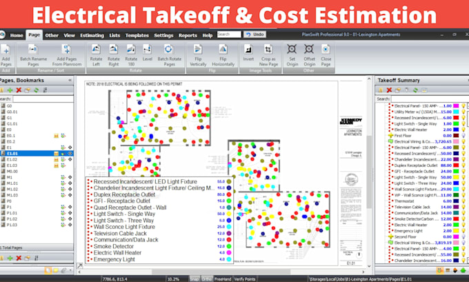 do electrical material takeoff and cost estimation