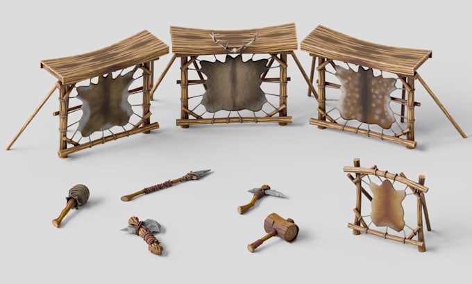 create stylized 3d game props with pbr textures