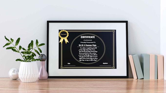 design professional certificate and letterhead for you