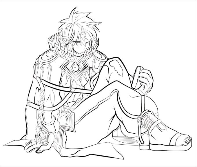 create vector art line art and outline illustrations