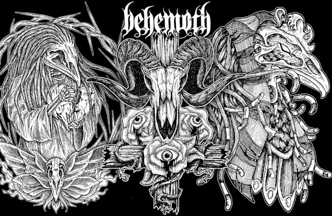 create a dark art for merch, band, etc