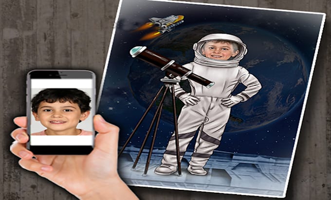 draw custom  professions themed caricature