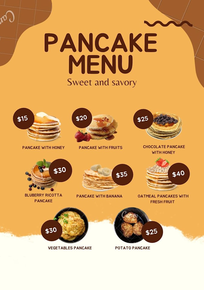 design a modern menu