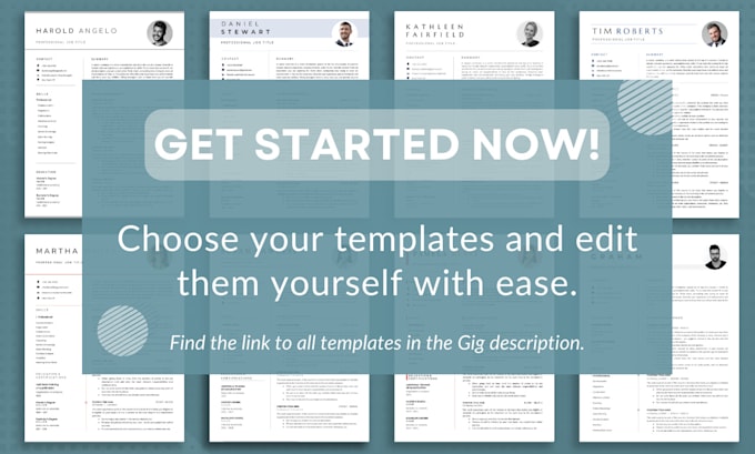 Provide 10 modern resume and cover letter templates in google docs ...
