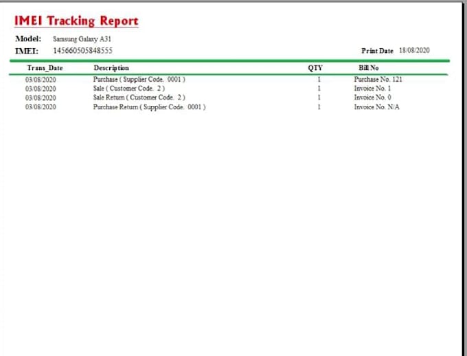 mobile shop billing  stock with tracking system   imei scanning