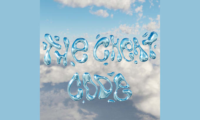 create 3d chrome text or abstract objects, single cover art, song cover