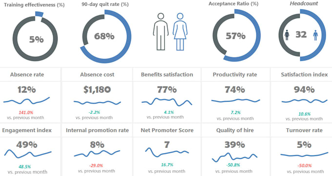 create professional excel dashboards for you