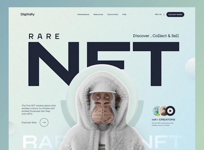 design nft landing page and nft website using wordpress