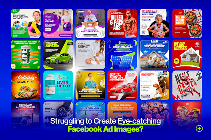 do high converting facebook ads design and banner ads design