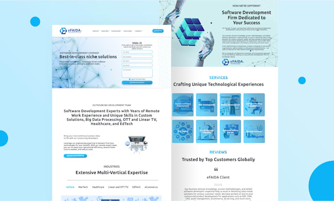 do professional UI UX landing page and web template design