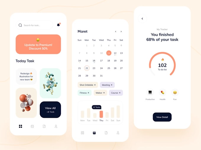 Make a stunning ios, android app with complex ui on flutter by Antopen5 ...