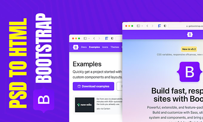 convert figma, xd, PSD to responsive bootstrap theme