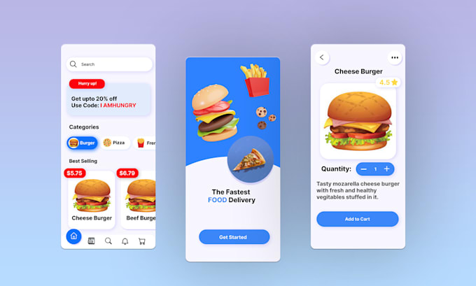 design stunning mobile app UI UX design using figma, xd