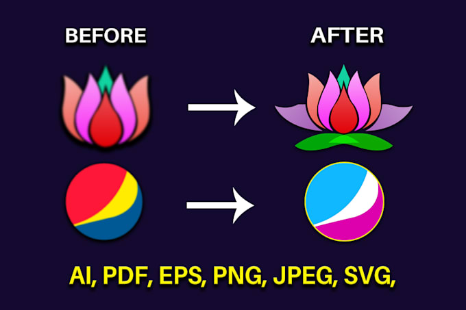design redesign recreates vectorize tracing refresh modify redraw your logo