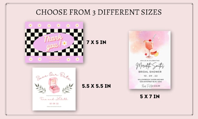 Create a custom invitation printable template by Babyblue25 | Fiverr