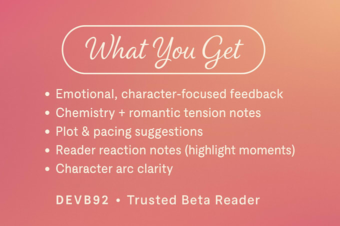 be your expert romance beta reader