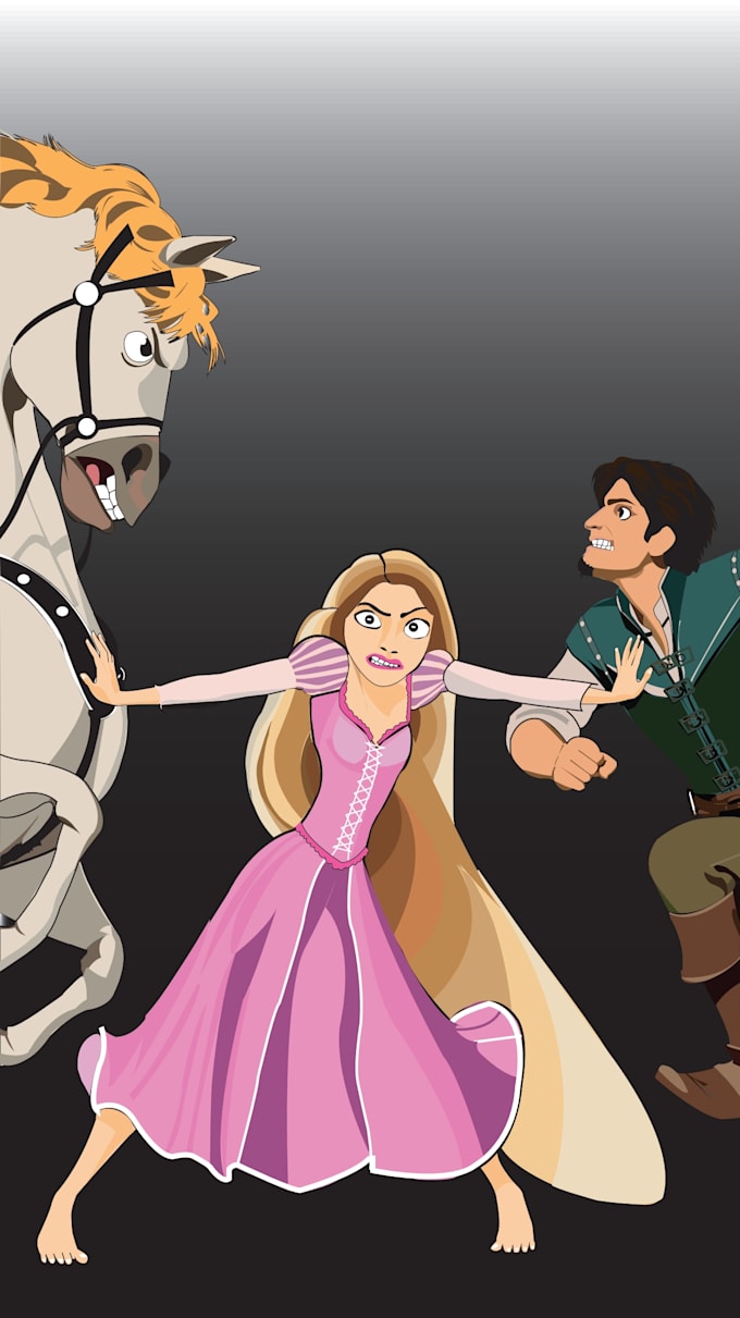 Trace amazing cartoon characters for you by Dinu_kkavindu | Fiverr