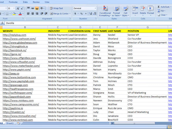 do saas technology companies verified email list