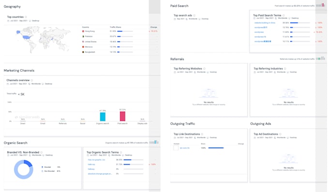 customised website analysis report