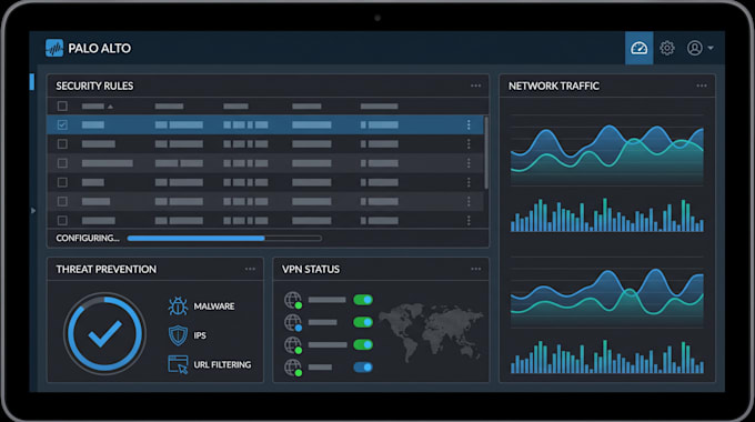professional paloalto fortinet firewall configuration, VPN setup