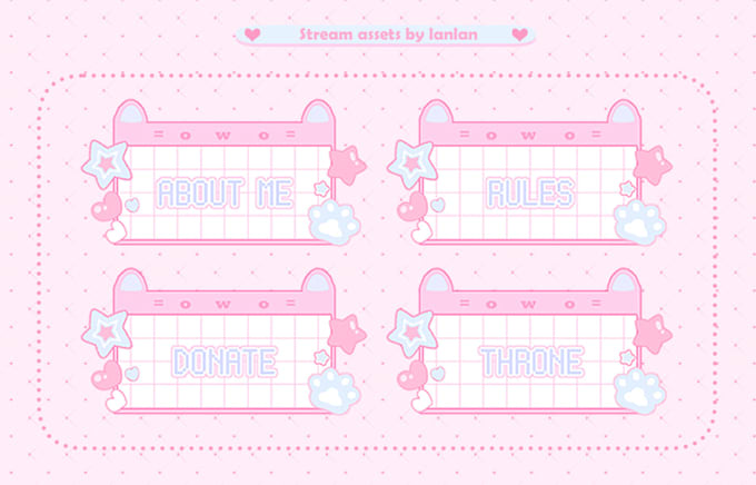 create unlimited custom twitch panels for streamer  vtuber