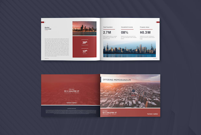 design a commercial real estate offering memorandum