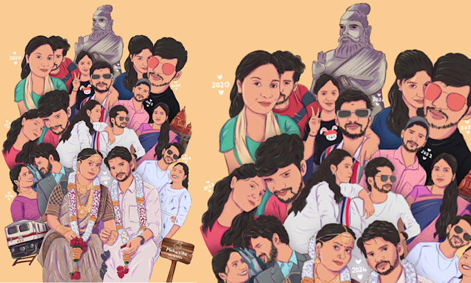 create life or love journey illustrations
