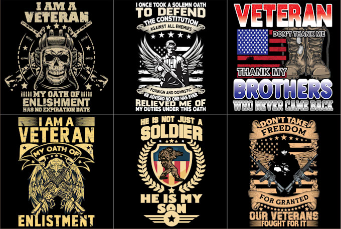 do USA veteran flag and military t shirt design