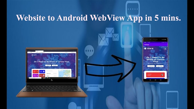 convert the website to an android app using webview