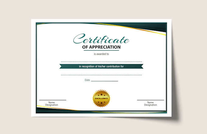 make gift certificate and award certificate design