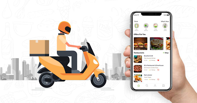 develop online taxi booking app, doordash clone app, uber app