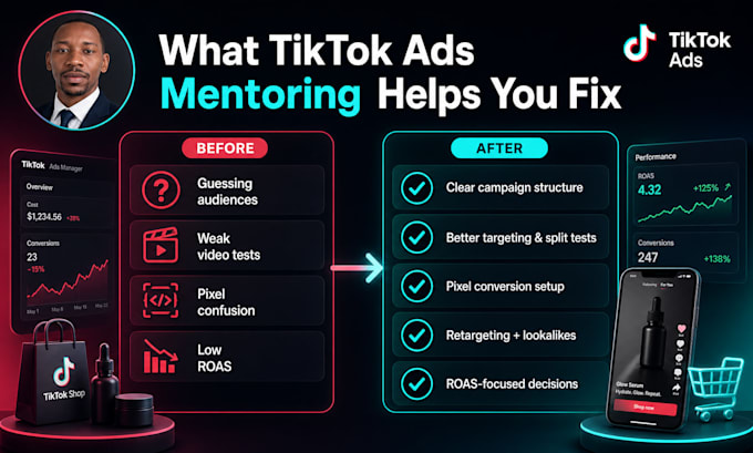 mentor you on tiktok ads marketing strategy and roas