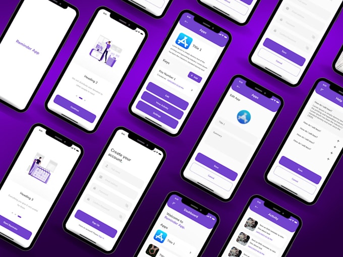 do mobile app UI UX design and clickable figma prototype