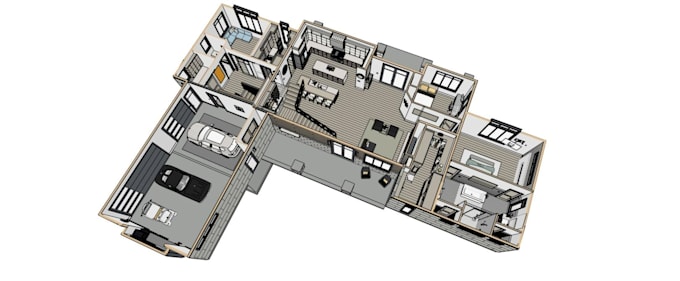 do sweet home interior floor plan 3d design and real estate render