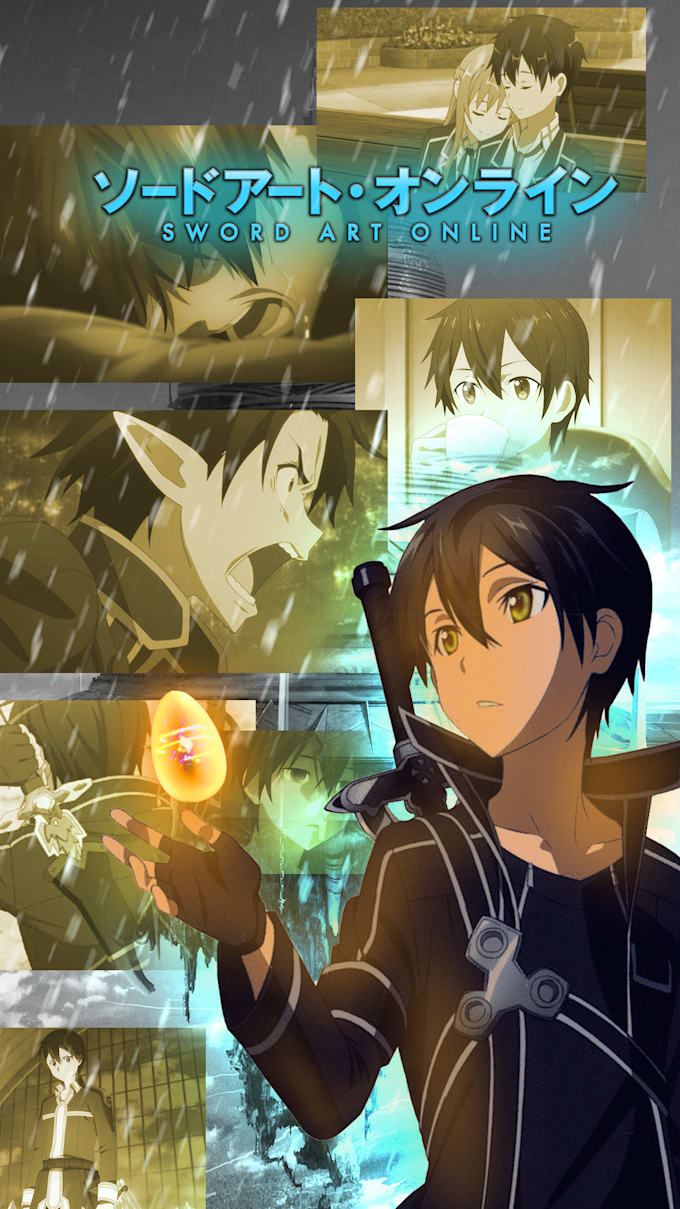 anime custom backgrounds, movie, as a collage