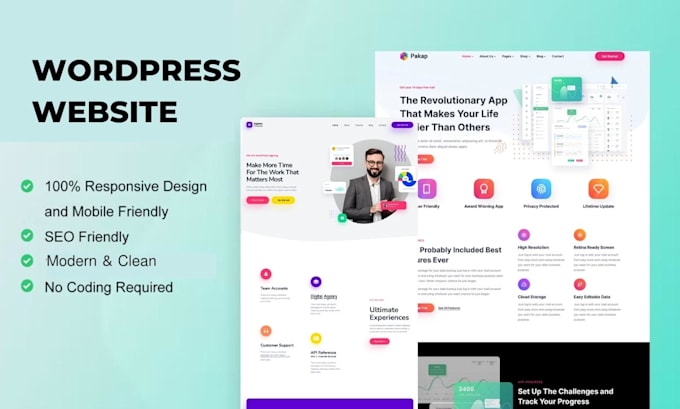 create wordpress website and develop any website with elementor