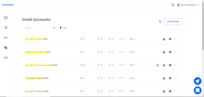 setup instantly account for cold emails outreach