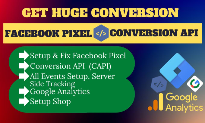 fix facebook pixel, conversion, API google analytics, fb shop and instagram shop