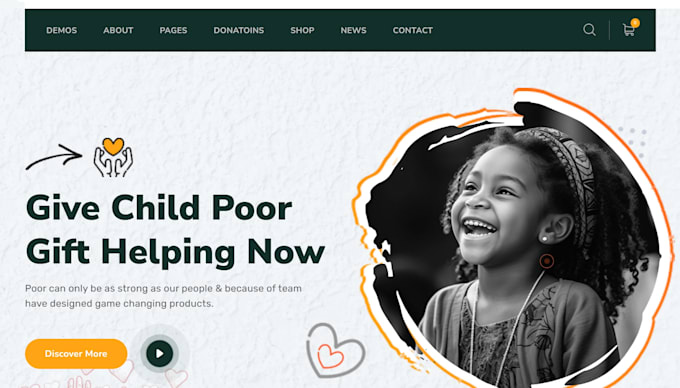 non profit, charity, 501c3, ngo, nonprofit, donation website on wix wordpress
