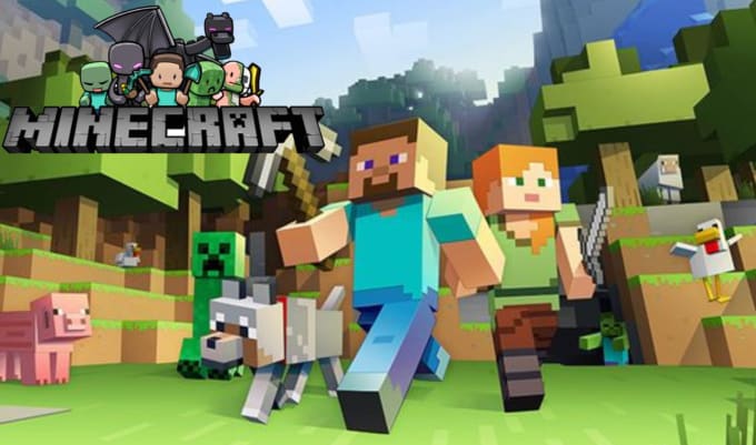Design a minecraft, roblox, minecraft, gaming thumbnails, banner for ...
