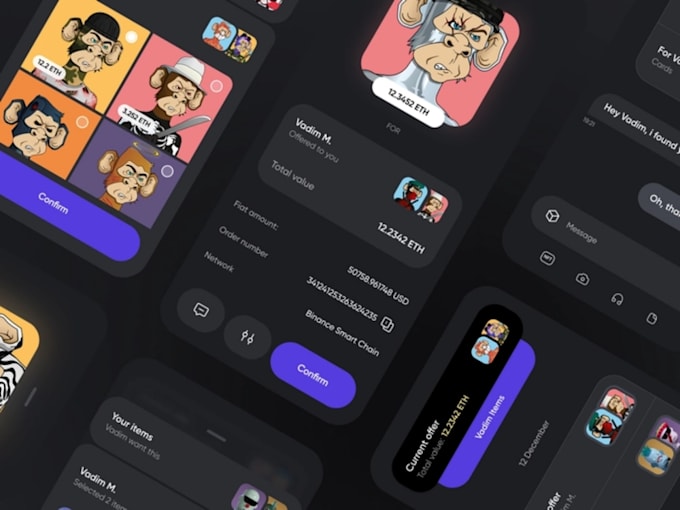 Ui ux design, crypto website, nft ui, nft art minting ui ux prototype ...