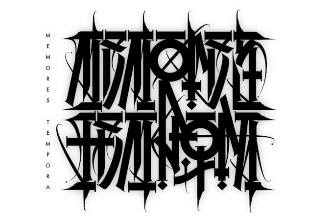 create dark calligraffiti or gothic graffiti logo