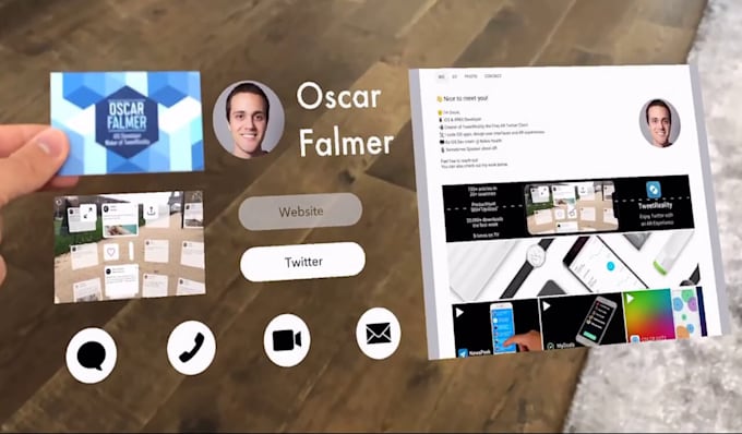develop ar augmented reality business cards app for you